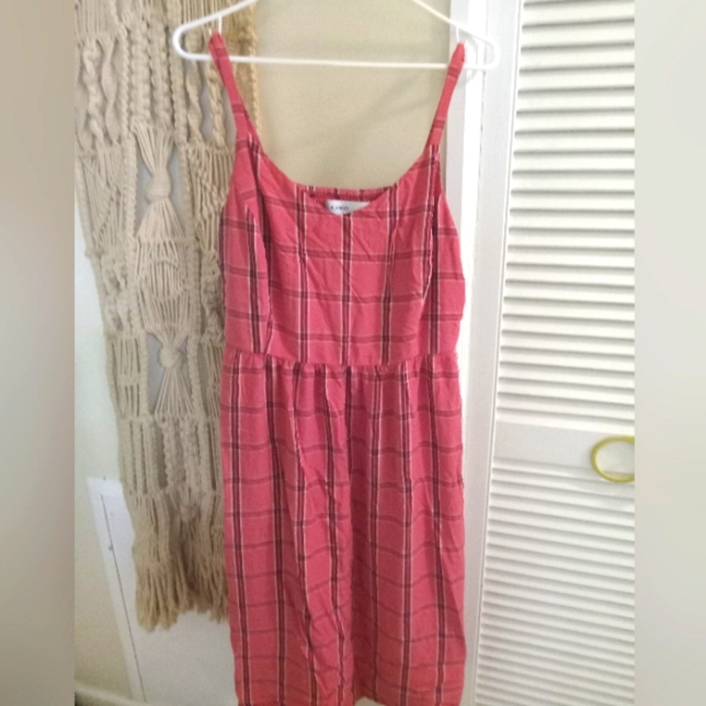 Plaid spaghetti strap dress